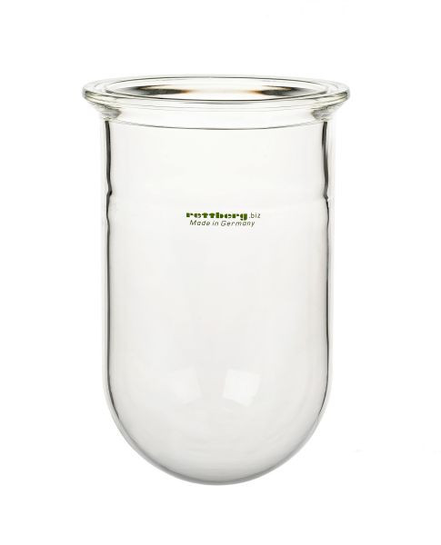 Rettberg reactievat, 5000 ml, flens DN 150, met groef, cilindrisch, ronde bodem, borosilicaatglas 3.3, 134211273