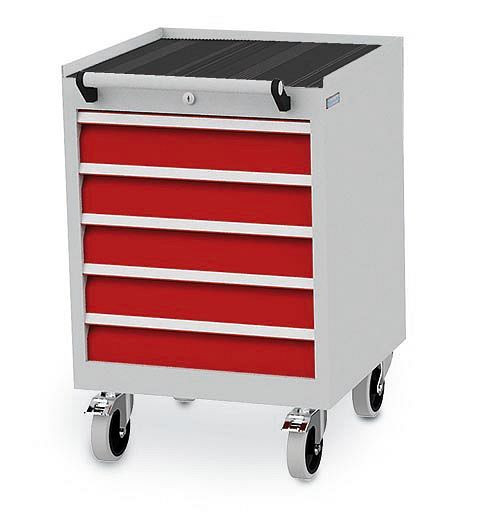 Bedrunka + Hirth mobiele ladekast T500R 18-16, 5x100 mm, lade volledig uittrekbaar 100%, 50 kg, 530 x 500 x 805 mm, 46.500M