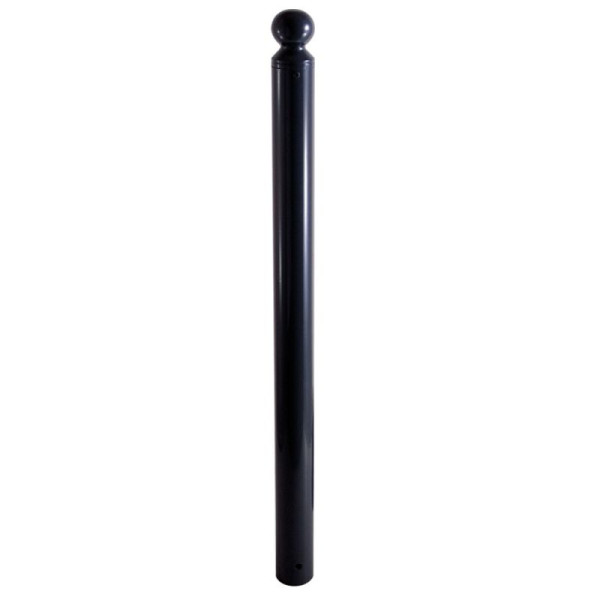 Stone HGS stijl tuinpaal Ø 89 mm met kogelkop, stationair / voor inbetonlegging, geel gecoat met zwarte strepen, 1 oog, 488bsonder-gs-1