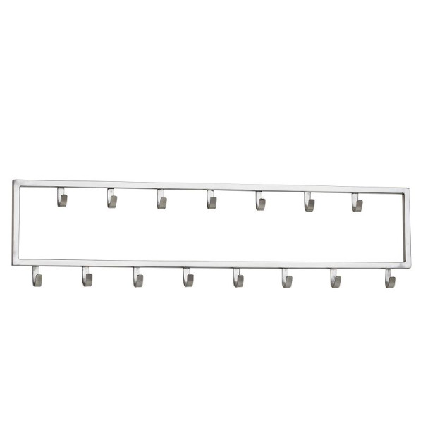 Wohnling wandkapstok metaal zilver 80x20x4 cm design halkapstok staal, haakrek wandpaneel, wandkapstok, halkapstok, WL6.445