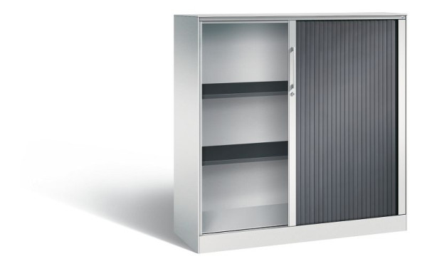 C+P rolluikkast Asisto, H1310xB1200xD435mm, kleur: lichtgrijs/zwartgrijs, beugelgreep, 3 niveaus, 143031-000 S10111