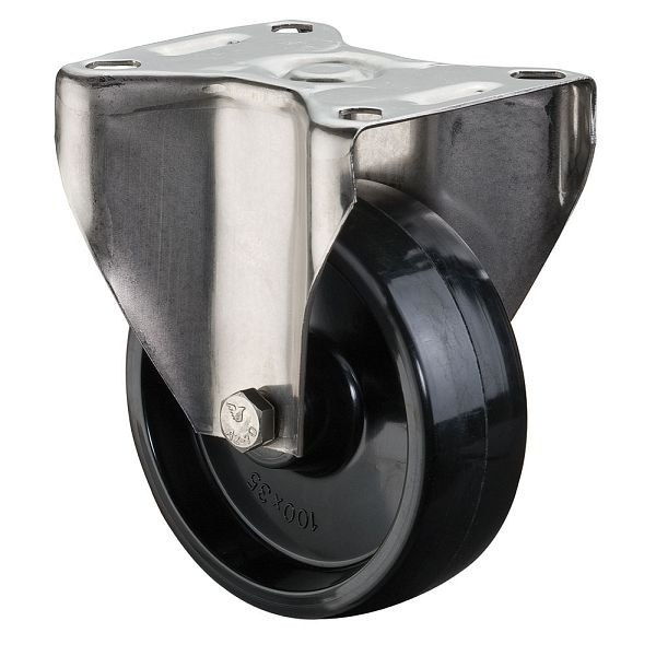 BS Rollen rol voor bakkerijen, bokwiel, wielbreedte 35 mm, wiel-Ø 100 mm, draagvermogen 130 kg, fenolhars, glijlager, H110.B22.100
