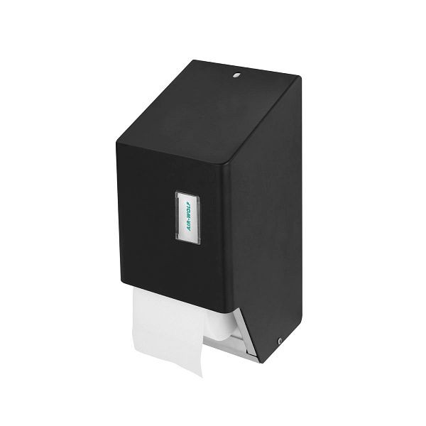 Air Wolf toiletpapierdispenser, wandmontage, zwart, RVS, Omega serie, 29-092