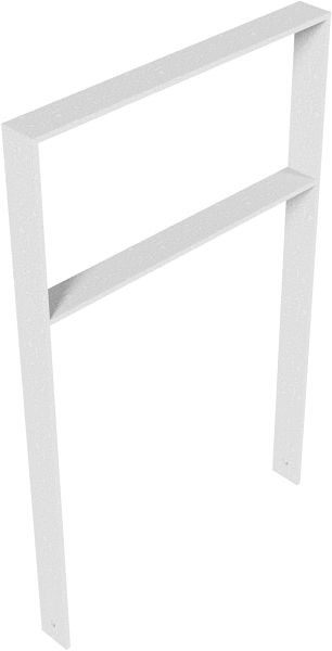 Schake leunbeugel van platstaal 80 x 12 mm, met dwarsbalk, totale breedte: 750 mm, thermisch verzinkt, 453_075