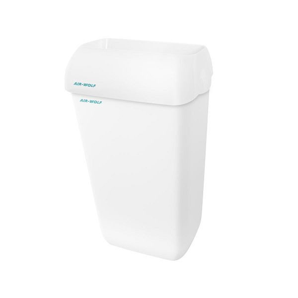 Air Wolf afvalbak met kap, wit, 23 liter, ABS kunststof, Beta serie, 30-116