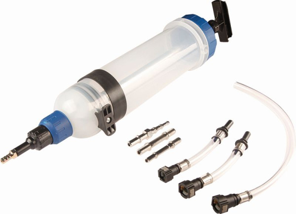 Kunzer vacuümpomp 1,5 liter Inclusief 5 adapters voor het aanzuigen en vullen van voertuigvloeistoffen, 7VP01.1