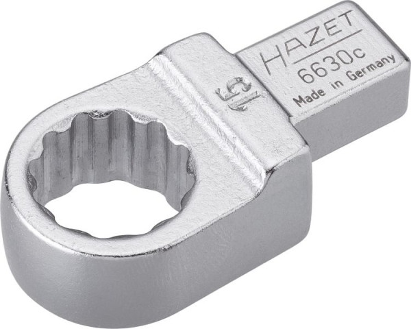 Hazet ringsleutel, inzetvierkant 9 x 12 mm, uitwendig dubbel zeskant trekprofiel, 15 mm, 6630C-15