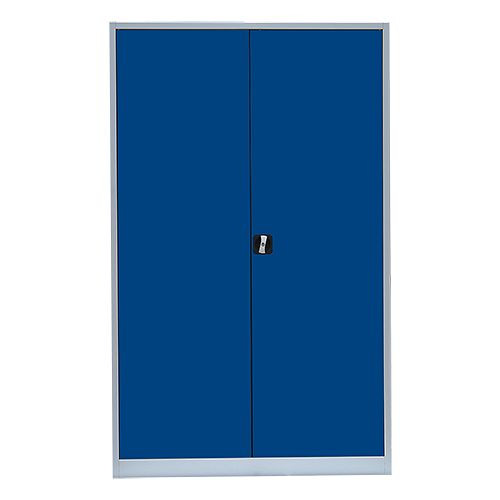 Lüllmann archiefkast/vleugeldeurkast, 1950 x 1200 x 420 mm, lichtgrijs/gentiaanblauw, 530371