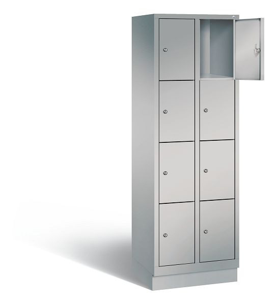 C+P lockerkast Evolo, H1800xB610xD500mm, kleur: wit aluminium, 48020-204 S10008