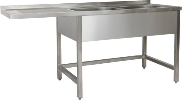 A&S Polarny vaatwasmachine 1500 x 600 x 850 mm 2 spoelbakken rechts, met onderstel, 600 mm diep, SPZG1562BR