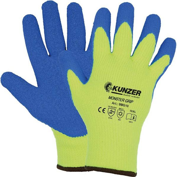Kunzer MONSTER GRIP - maat: 10/XL, werkhandschoenen, verpakking van 12 paar, 9MG10