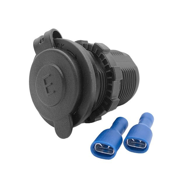 Offgridtec engelenstopcontact 12V/24V, zwart, 8-01-014845