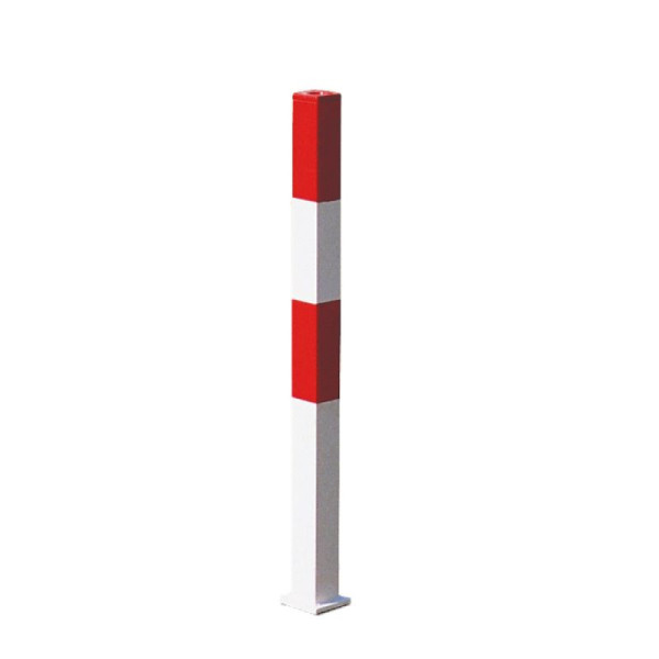 Stone HGS afzetpaal "Parat B" 70x70mm "uitneembaar, voor inzetting in beton, verzinkt, rood-wit, 2 ogen, zonder reflecterende strips, 34224-00
