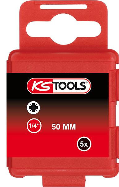 KS Tools 1/4" bit PZ, 50 mm, PZ0, 5 stuks, 911.3348