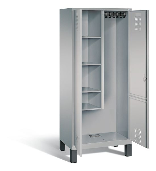 C+P reinigingsmiddelenkast Evolo, H1850xW810xD500mm, kleur: wit aluminium, 48110-02 S10098