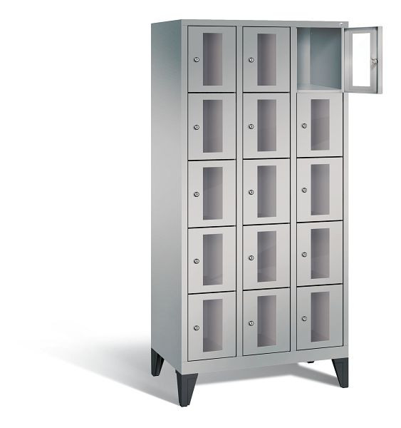 C+P lockerkast Classic, H1850xB900xD500mm, kleur: wit aluminium, 8010A305 S10009
