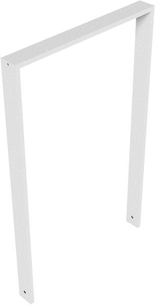 Schake armleuning van rechthoekige staalbuis, 80 x 20 mm, zonder dwarsbalk, totale breedte: 750 mm, thermisch verzinkt, 458_075