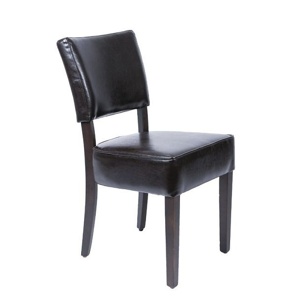 Bolero eetkamerstoelen met diepe zit, kunstleer, donkerbruin, VE: 2 stuks, GF957