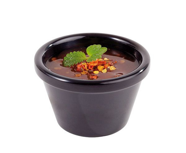 APS 24 stuks dipschalen -CASUAL-, Ø 6 cm, hoogte: 3,7 cm, melamine, zwart, 0,04 liter, 83798