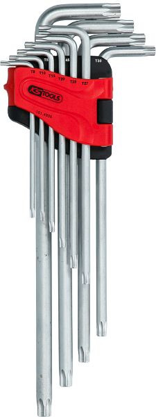 KS Tools Torx Stiftsleutelset met boring, XL, 10 stuks TB8-TB50, 151.4800