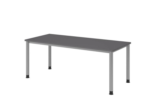 Hammerbacher bureau 4 voet rond 180x80cm grafiet/zilver, VHS19/G/S