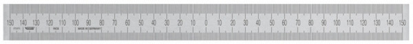 Vogel Germany stalen liniaal, volgens bedrijfsnorm, 200-0-200 x 20 x 1,0 mm, 1016010040-0-