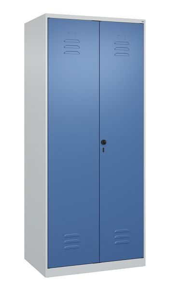 C+P Mehrzweckschrank Classic PLUS, Putzmittel-Spind, 2 Abteile, 1850x800x500mm, 7035/5023, Drehriegel, 080100-02 S10005