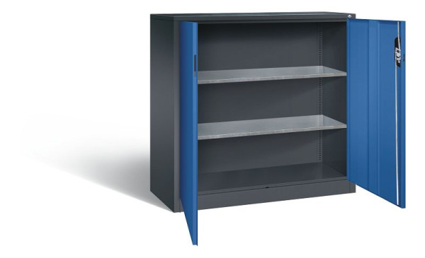 C+P gereedschapskast Acurado, H1200xB1200xD500mm, kleur: zwartgrijs / gentiaanblauw, verzonken handgreep, 8531-000 S10176