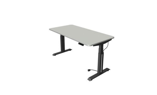 Kerkmann Move Professionele zit-/statafel, B 1600 x D 800 mm, elektrisch in hoogte verstelbaar van 640-1290 mm, lichtgrijs, 10070611