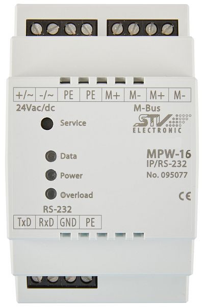 STV Electronic M-Bus niveauconverter MPW16 - RS-485, 095561