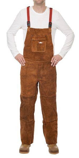 ELMAG lasbroek maat XXL, WELDAS 44-7440/7648, Lavabruin gespleten rundleer, lengte: 148 cm, 59188