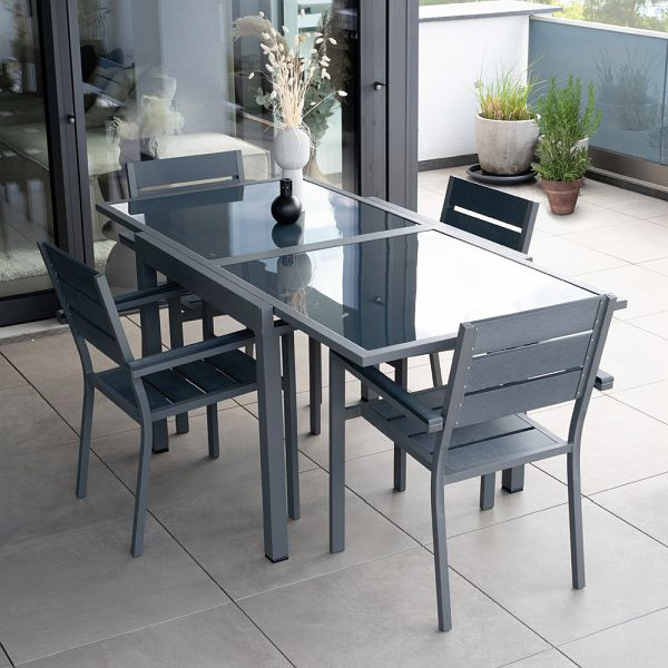 HOME DELUXE tuinzitgroep VERANO MADERA - tafel & 4 stoelen, 40176