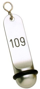 Contacto hotelsleutelhanger 11,5 cm, geanodiseerd lichtmetaal, zilverkleurig, 7655/810