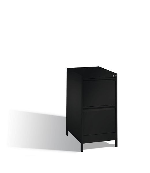 C+P hangmappenkast Acurado, H733xB433xD590mm, kleur: zwart-grijs, handgreep, 12412-311 S10064
