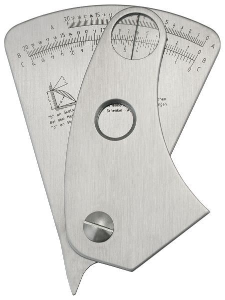 ELMAG lasnaadmeter 'Industry', afleesnauwkeurigheid +/- 0,1 mm, in lederen etui, 54493