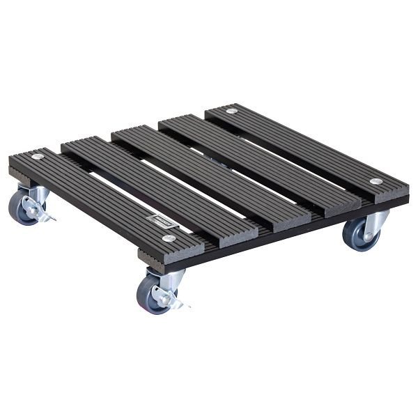WAGNER Multi Roller WPC 290x290mm, anthrazit 4 laufleichte Apparaterollen, Raddurchmesser 38mm, 2x Feststellbremse, Tragkraft 80kg, VE: 2 Stück, 20052001