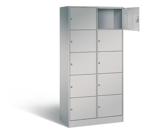 C+P lockerkast serie 8070, H1950xB900xD480mm, kleur: wit aluminium, 82700-20 S10032
