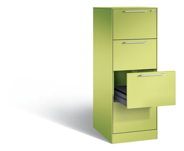 C+P archiefkast Asisto, H1310xB440xD600mm, kleur: Viridin groen / Viridin groen, beugelgreep, 146 225-421 S10040