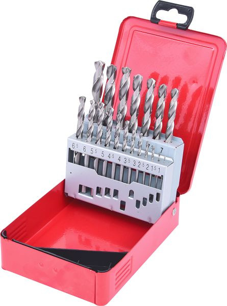 KS Tools HSS-G spiraalborenset, plaatstalen cassette, 19-delig 1-10mm, 330.2610