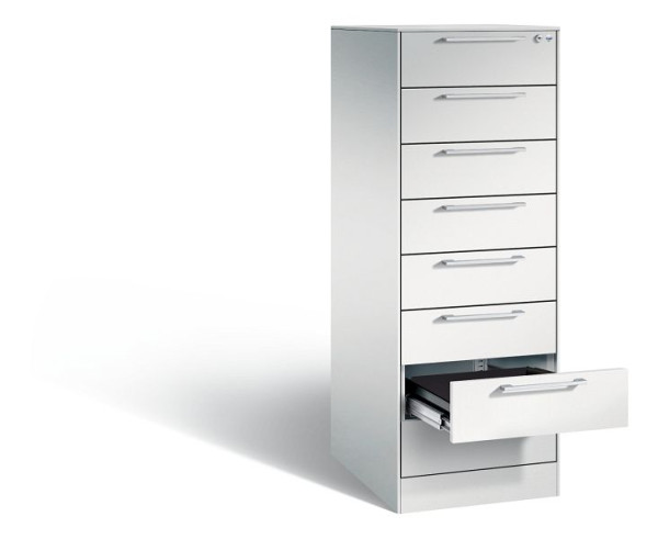 C+P archiefkast Asisto, H1310xB440xD600mm, kleur: lichtgrijs, beugelgreep, 146225-822 S10000