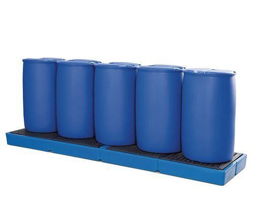 DENIOS vloerelement BK 30.8 gemaakt van polyethyleen (PE), met PE-rooster, 3000 x 800 x 175 mm, 216-676