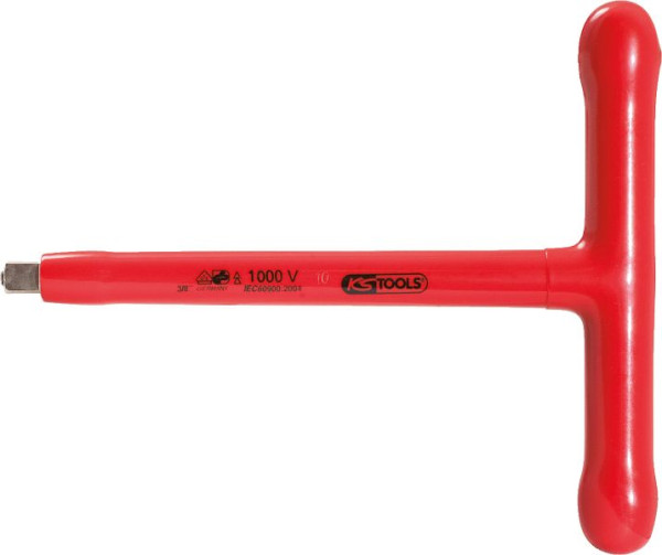 KS Tools 3/8" dopsleutel met T-greep en beschermende isolatie, 200 mm, 117.3820