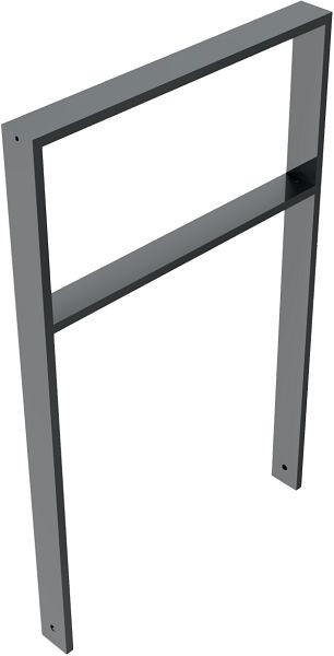 Schake armleuning van staalbuis, rechthoekige buis, 80 x 20 mm, met dwarsbalk, totale breedte: 750 mm, thermisch verzinkt en gecoat DB 703, 459_075B