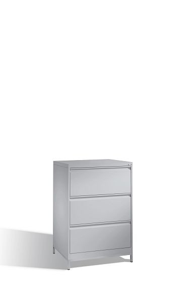 C+P archiefkast Acurado, H1045xB787xD590mm, kleur: wit aluminium, handgreep, met frame, 12923-322 S10023