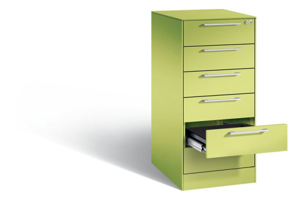 C+P archiefkast Asisto, H1010xB440xD600mm, kleur: Viridin groen / Viridin groen, beugelgreep, 146245-622 S10014