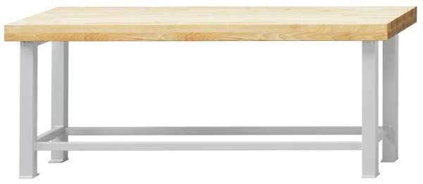 ANKE zware werktafel; 2250 x 800 mm; RAL 7035; Massief beuken plaat