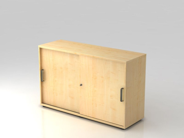 Hammerbacher schuifdeurkast 2OH 120cm gestreepte handgreep, esdoorn/esdoorn, 120x40x74,8 cm (BxDxH), V1752S/3/3/SG