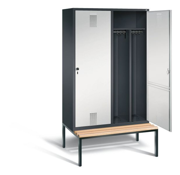 C+P zwart wit kastje Evolo, H2090xW1190xD500mm, kleur: zwartgrijs/lichtgrijs, 48250-40 S10017