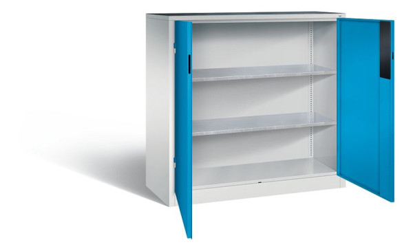 C+P gereedschapskast Acurado, H1200xB1200xD500mm, kleur: lichtgrijs/lichtblauw, verzonken handgreep, 8531-052 S10189