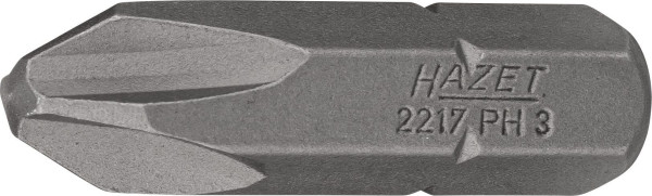 Hazet bit, massieve zeskant 8 (5/16 inch), Phillips profiel PH, PH3, 2217-PH3
